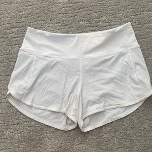 White Lululemon shorts